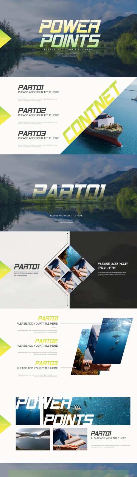 森系绿植欧美风高端感通用相册PPT模-采灵感-https://www.cailinggan.com/