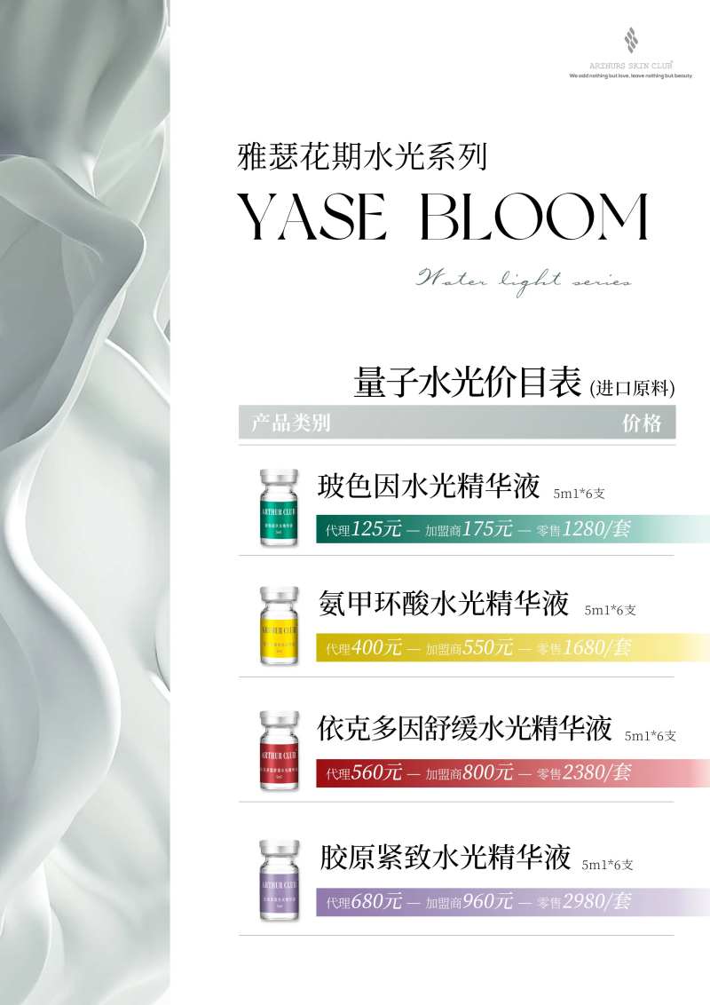 美业医美水光价目表海报-采灵感-cailinggan.com