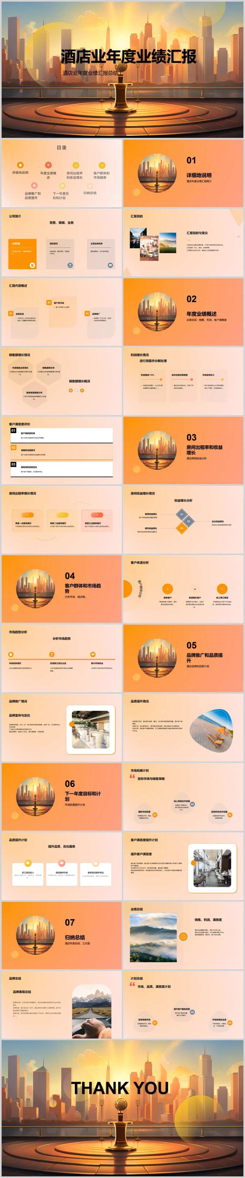 酒店业年度业绩汇报PPT-采灵感-cailinggan.com