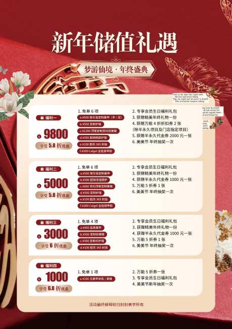 2025春节新春红色爱丽丝价目表海报-采灵感-https://www.cailinggan.com/