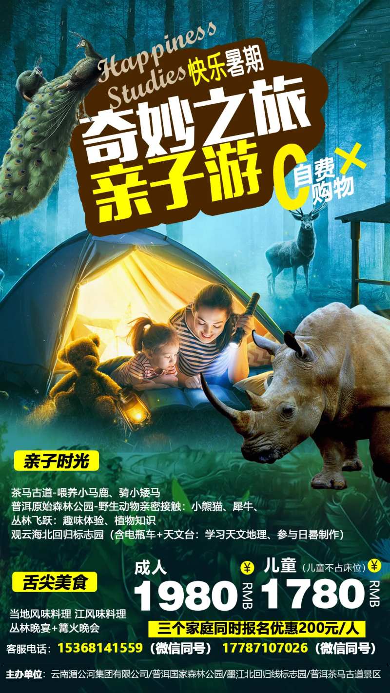 西双版纳普洱亲自旅游海报-采灵感-cailinggan.com