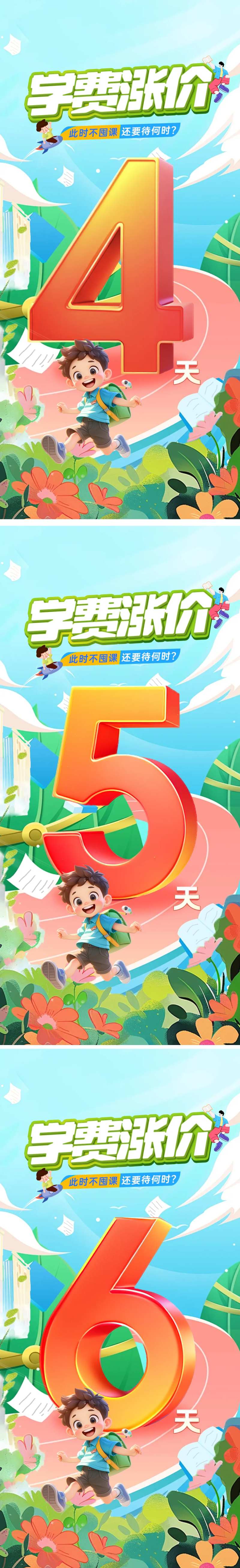 教培儿童教育口语口才涨价倒计时朋友圈-采灵感-cailinggan.com