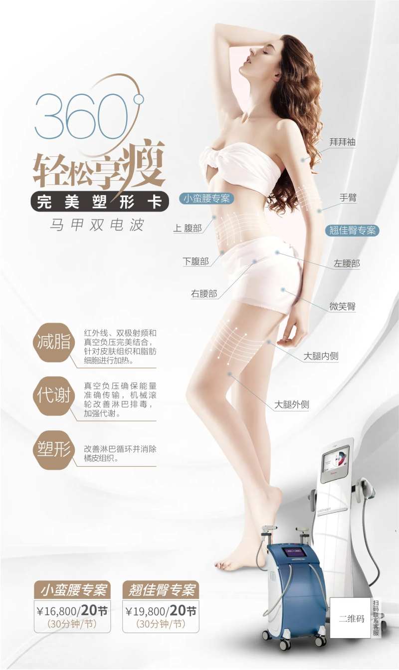 医美瘦身器械海报360完美塑形卡-采灵感-cailinggan.com