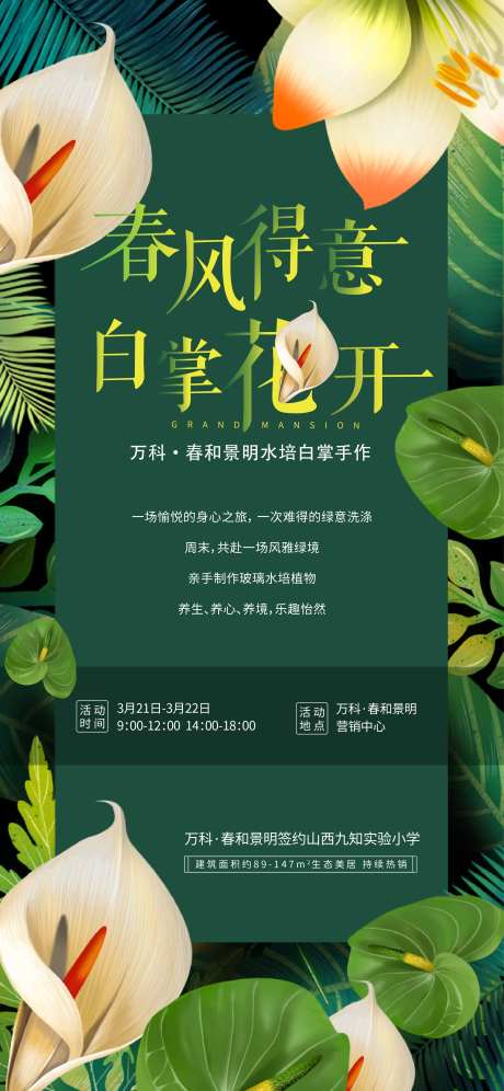 百合花暖场活动海报-采灵感-https://www.cailinggan.com/