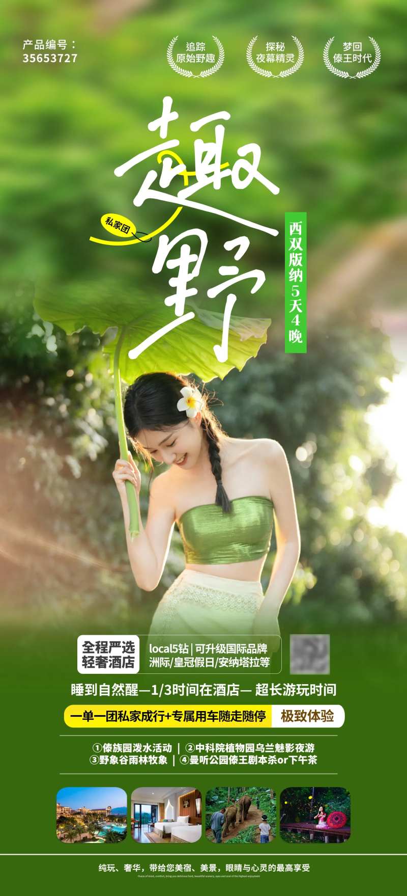 云南西双版纳旅游海报-趣野-采灵感-cailinggan.com