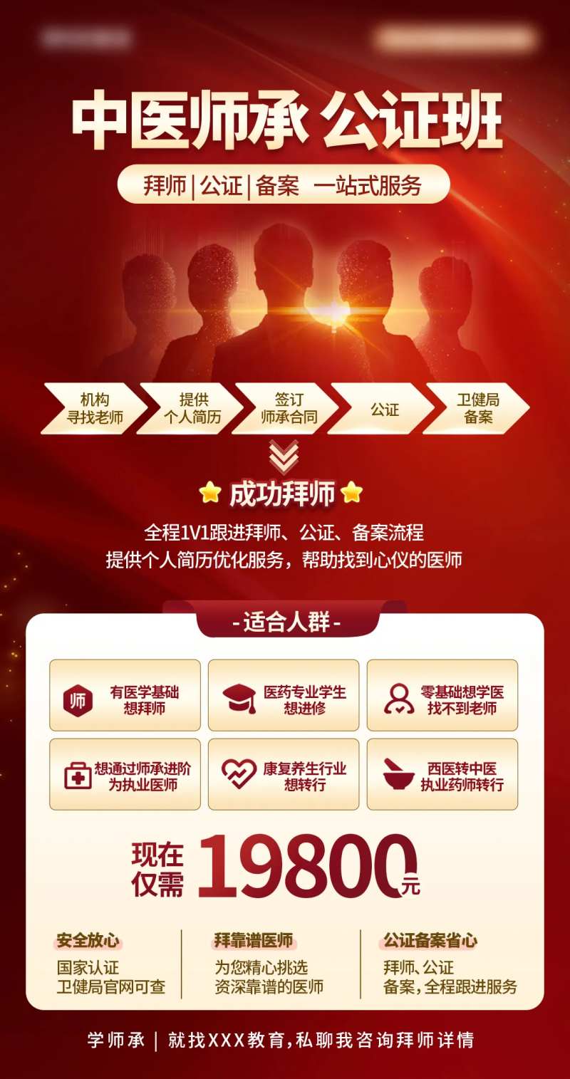 红色剪影营销培训海报-采灵感-cailinggan.com