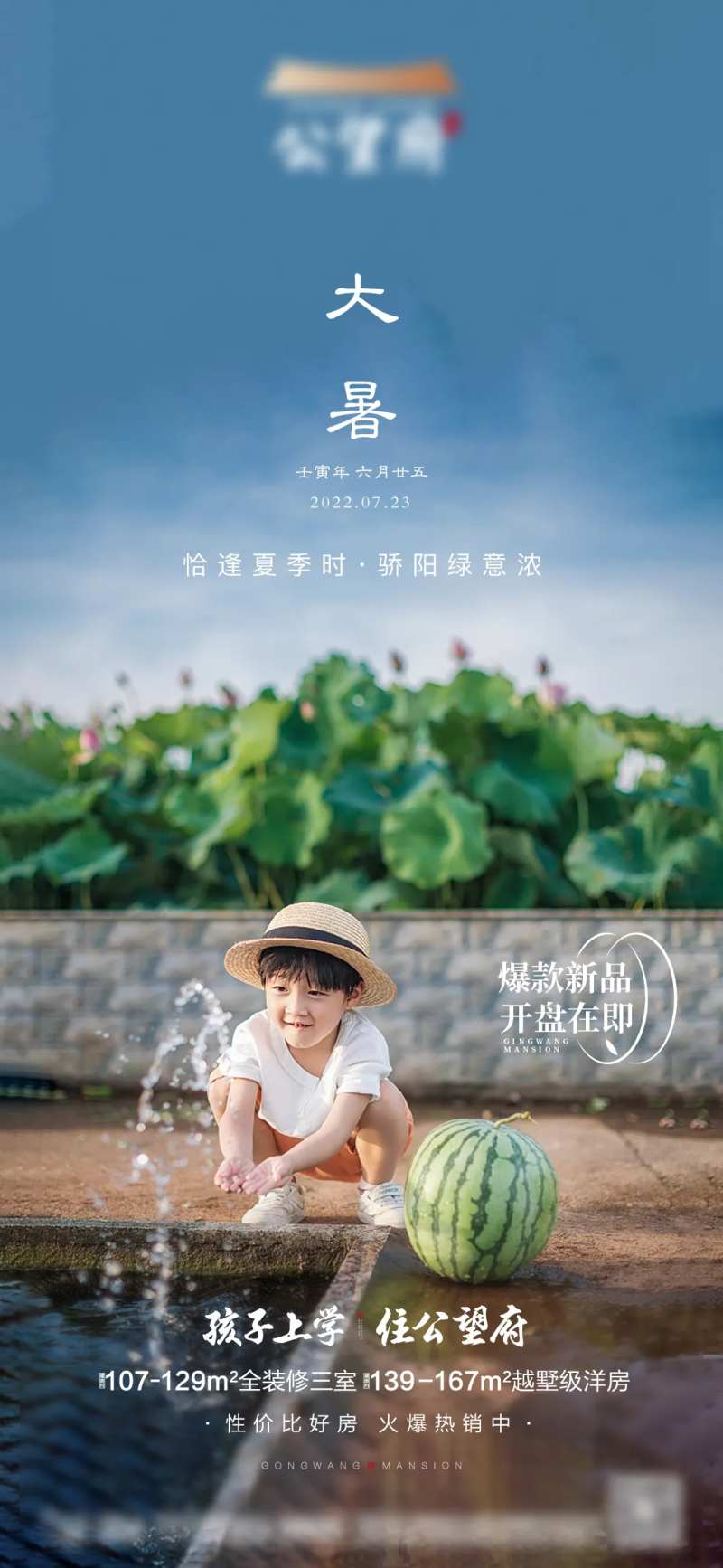 大暑实景海报-采灵感-cailinggan.com