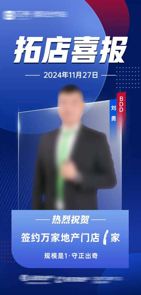 地产拓店标杆喜报海报-采灵感-https://www.cailinggan.com/