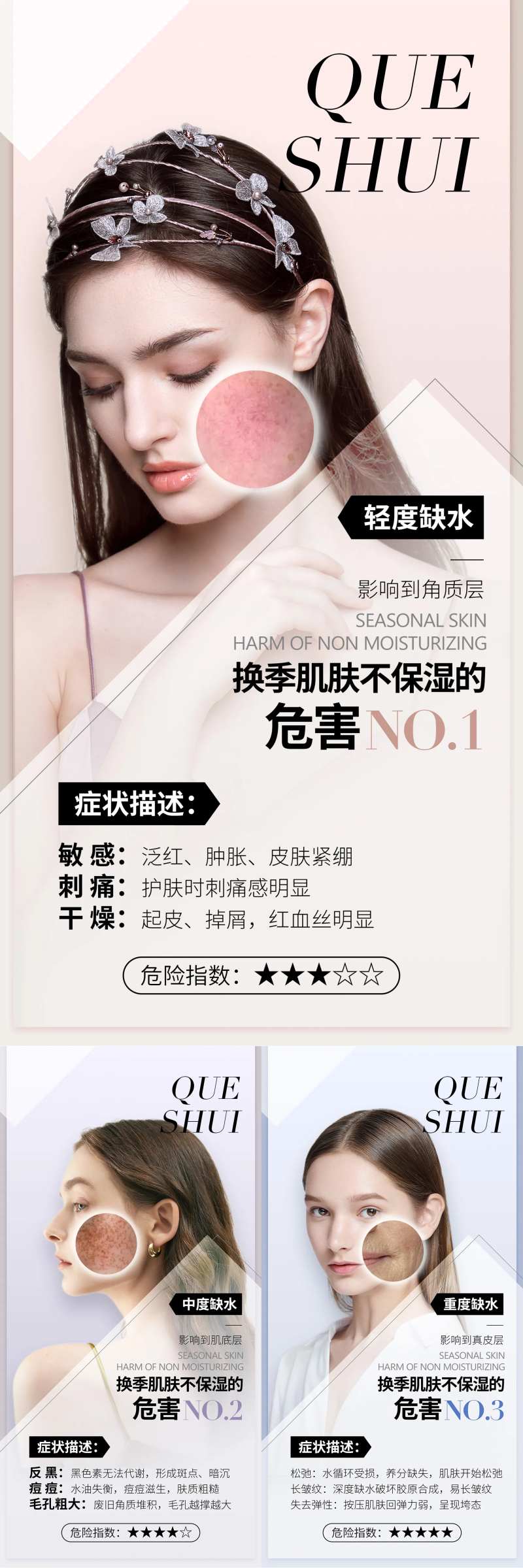医美护肤痛点产品功效海报-采灵感-cailinggan.com