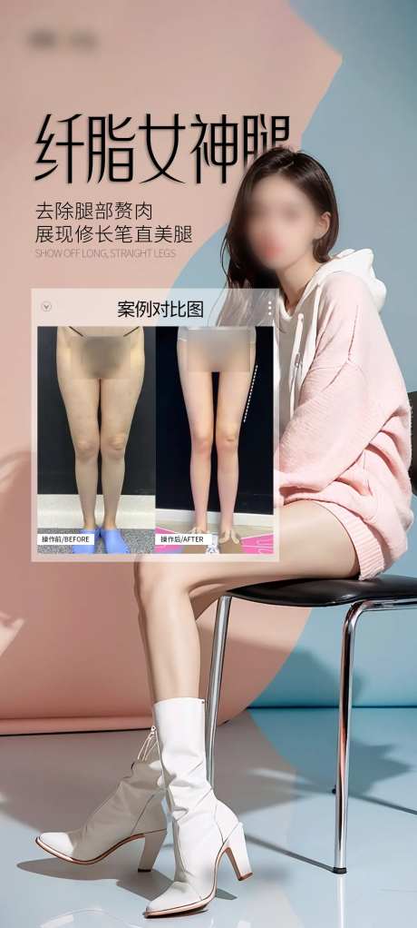 医美长腿案例海报-采灵感-cailinggan.com