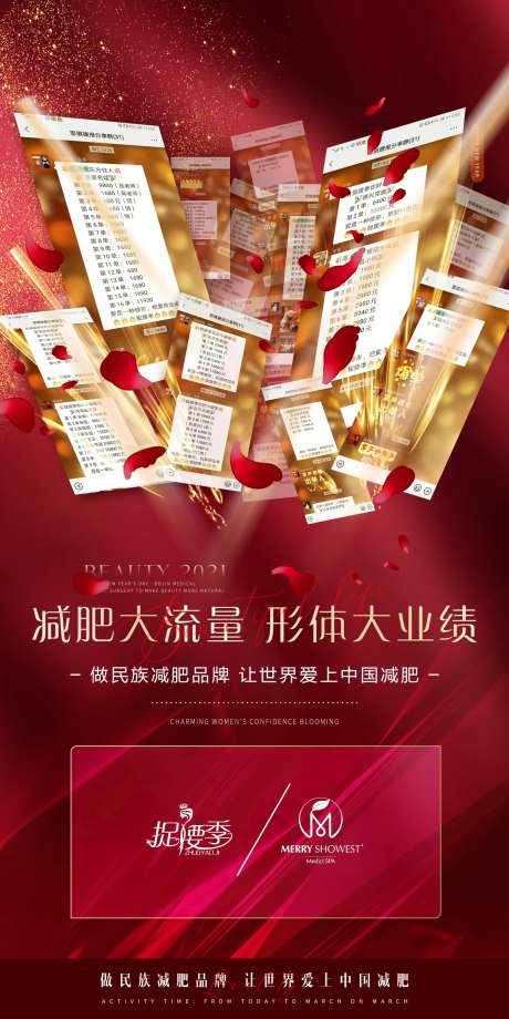 医美业绩朋友圈宣传海报-采灵感-https://www.cailinggan.com/
