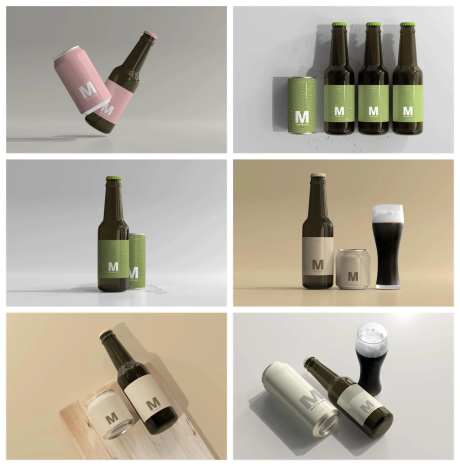 瓶装汽水啤酒样机-采灵感-https://www.cailinggan.com/