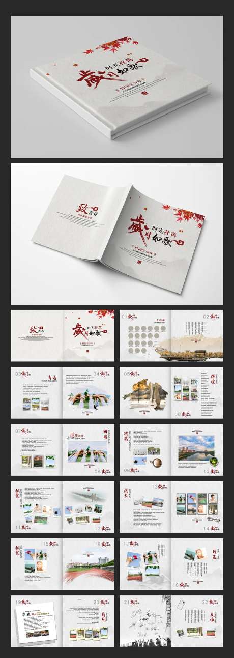 毕业纪念册周年聚会画册宣传册-采灵感-https://www.cailinggan.com/