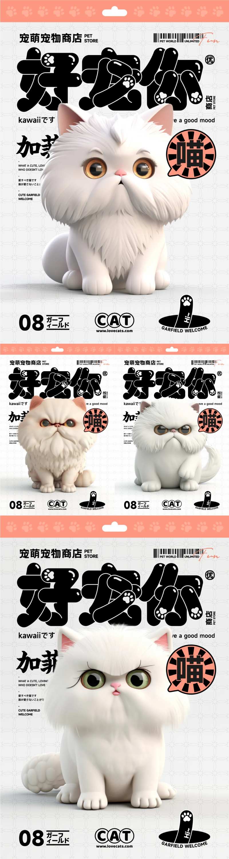 宠物店招贴系列海报-采灵感-cailinggan.com