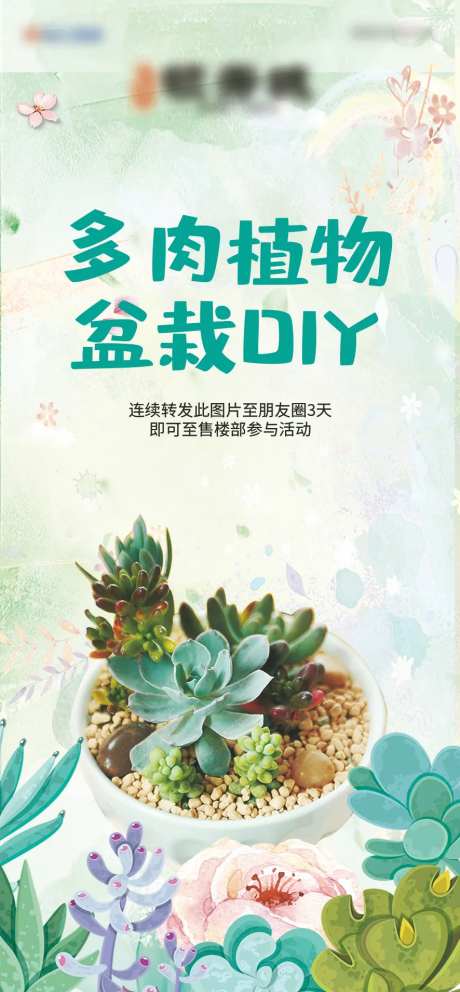 地产多肉植物diy画面-采灵感-https://www.cailinggan.com/