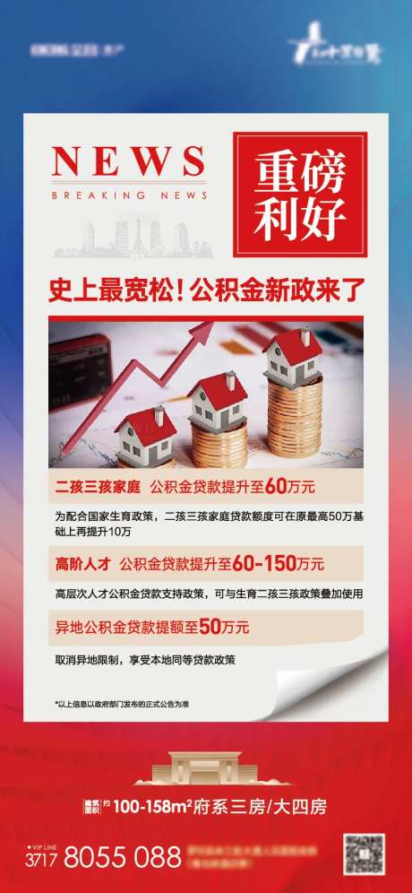 地产政策利好海报-采灵感-https://www.cailinggan.com/