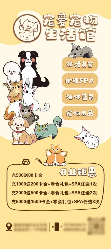 宠物店开业活动海报-采灵感-https://www.cailinggan.com/