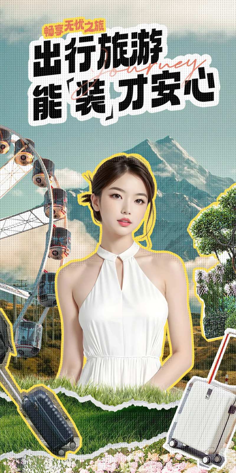 旅游行李箱海报-采灵感-cailinggan.com