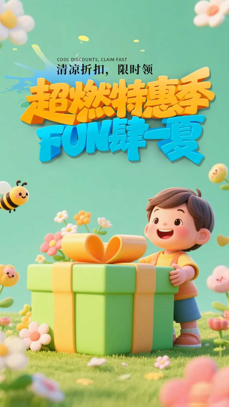 特惠季放肆一夏海报-采灵感-cailinggan.com