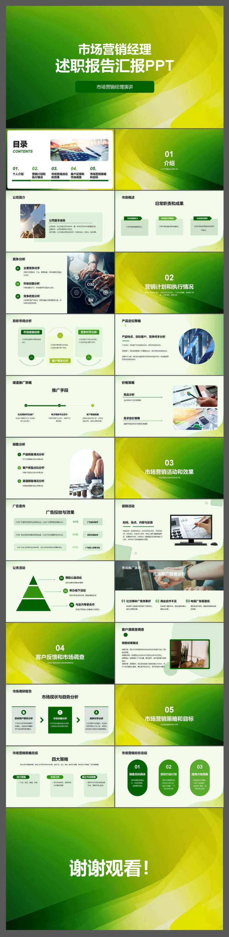 市场营销经理竞聘述职PPT-采灵感-cailinggan.com