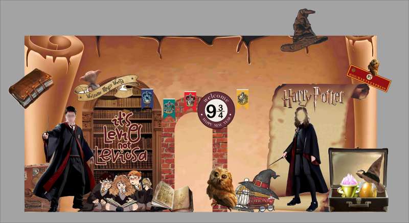 哈利波特魔法美陈堆头-采灵感-cailinggan.com