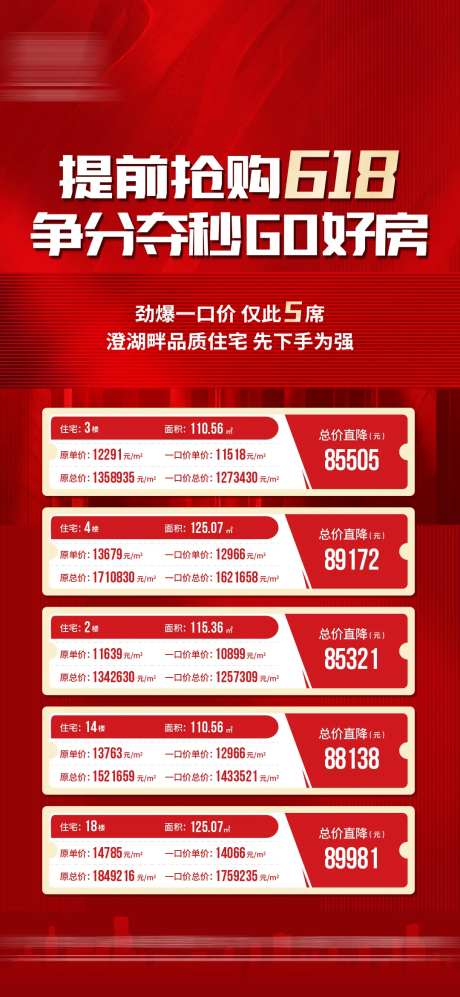 618年中钜惠特价房海报-采灵感-https://www.cailinggan.com/