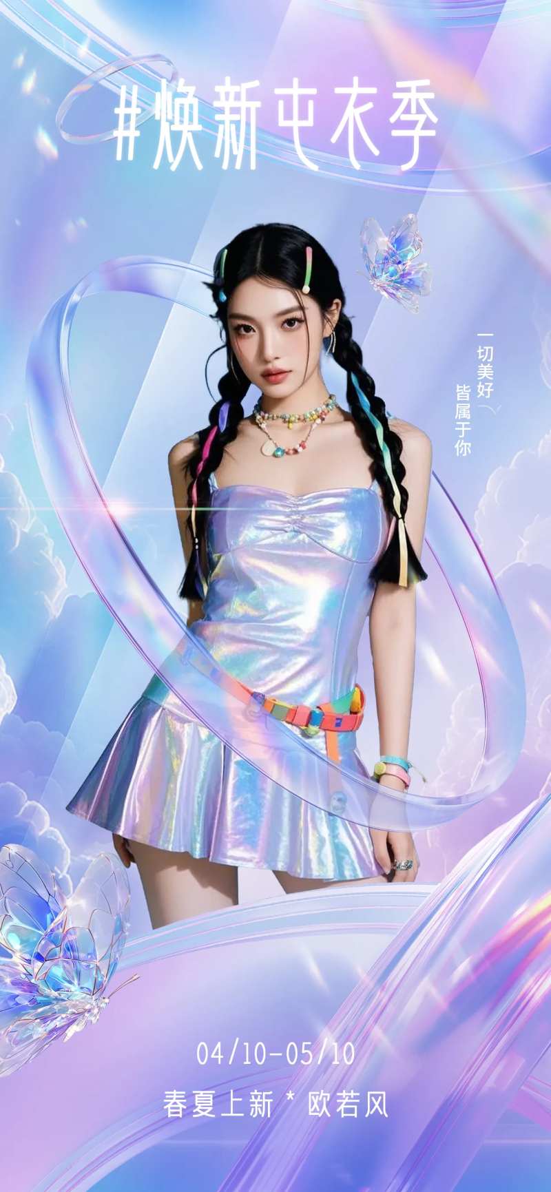 欧若风服装女装服饰开屏宣传海报-采灵感-cailinggan.com