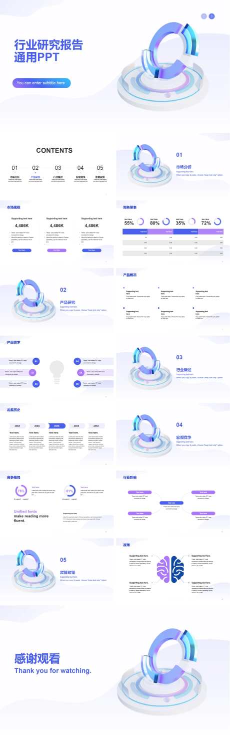行业研究报告通用PPT-采灵感-https://www.cailinggan.com/