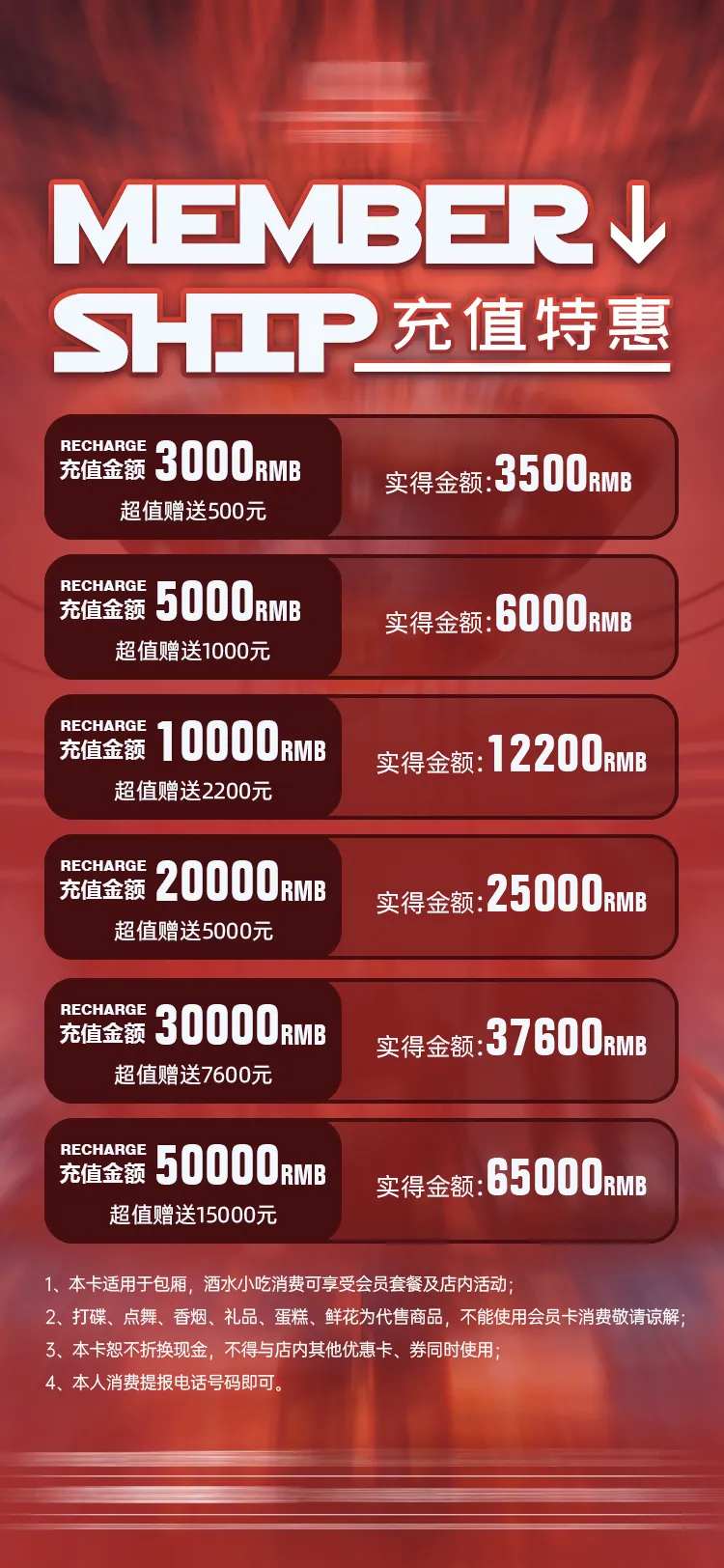 酒吧会员储值活动海报-采灵感-cailinggan.com