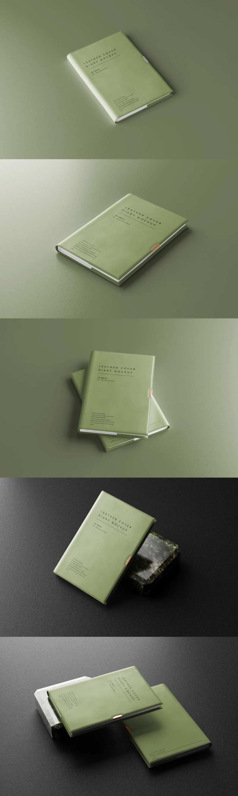 皮革笔记本封面样机-采灵感-cailinggan.com