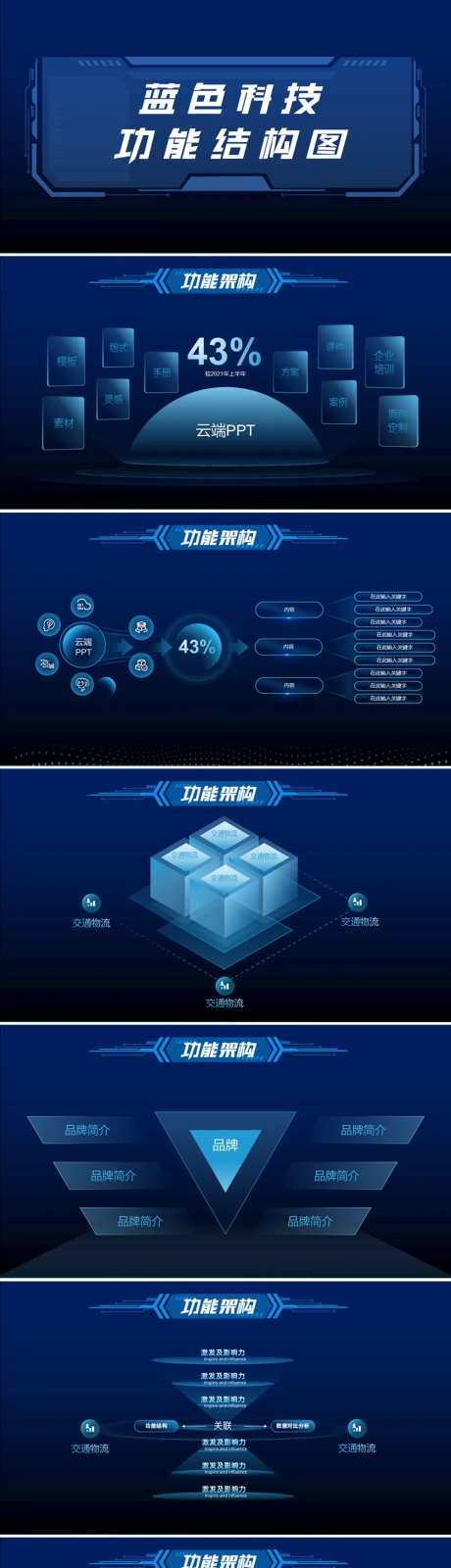 科技功能逻辑结构图表PPT-采灵感-https://www.cailinggan.com/