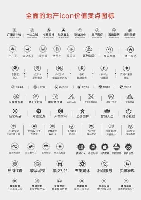 地产ICON标签图标价值点卖点-采灵感-https://www.cailinggan.com/