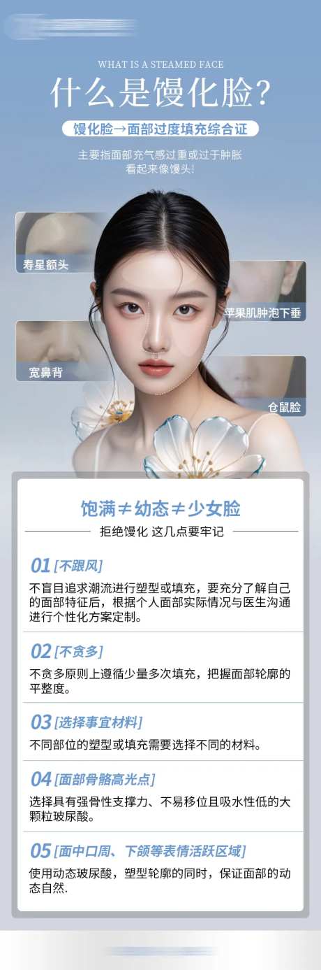 馒化脸医美科普海报-采灵感-https://www.cailinggan.com/