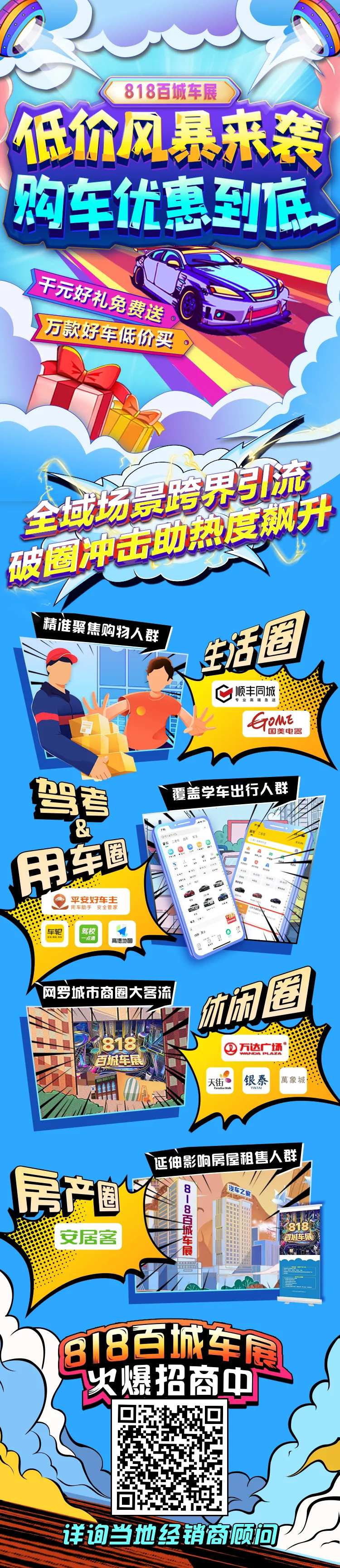 电商百城车展优惠购车长图-采灵感-cailinggan.com