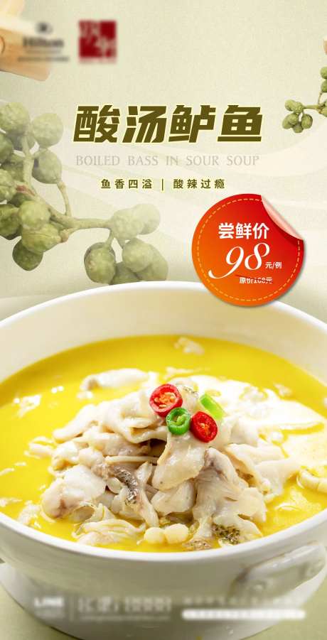 酸汤鲈鱼海报-采灵感-https://www.cailinggan.com/