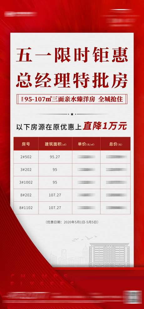 房地产五一特批房移动端海报                                                                                                                                                                                           -采灵感-https://www.cailinggan.com/