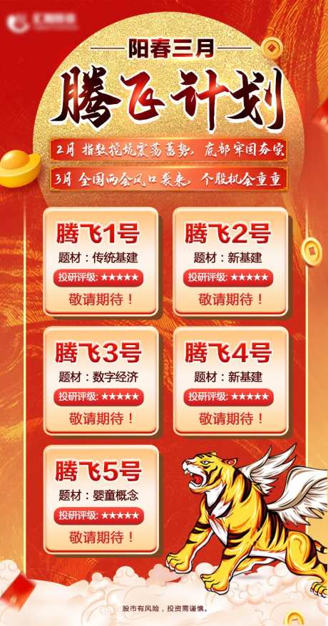 股市股票腾飞计划海报-采灵感-https://www.cailinggan.com/