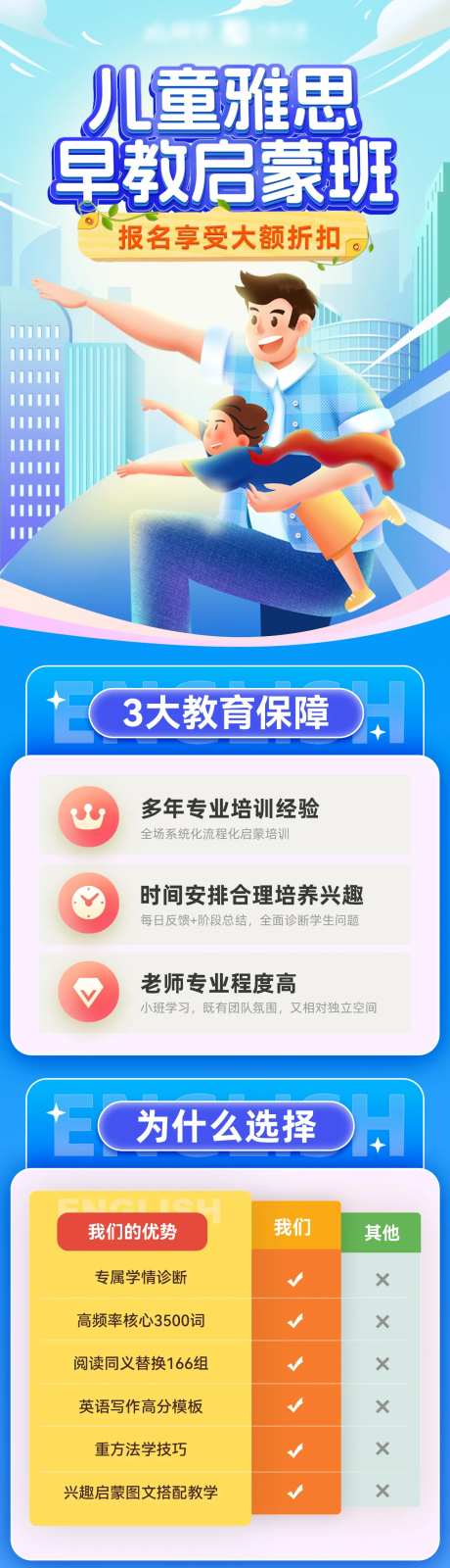 儿童英语雅思教育课程托管培训长图-采灵感-https://www.cailinggan.com/