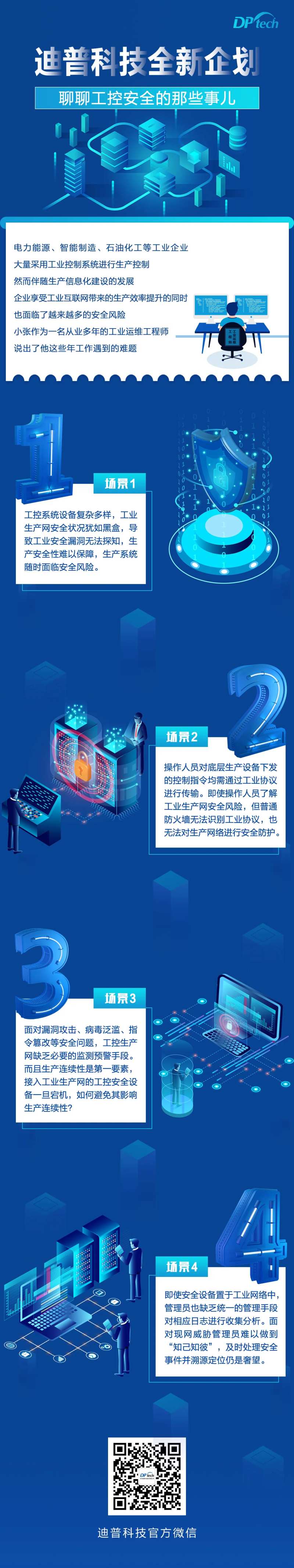 科技工控安全长图海报2.5D-采灵感-cailinggan.com