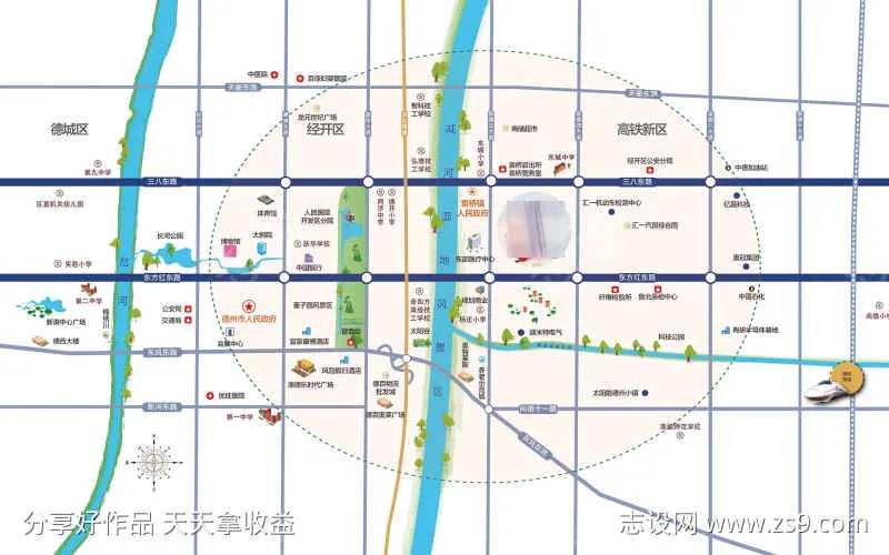 区域图项目区位图-采灵感-cailinggan.com