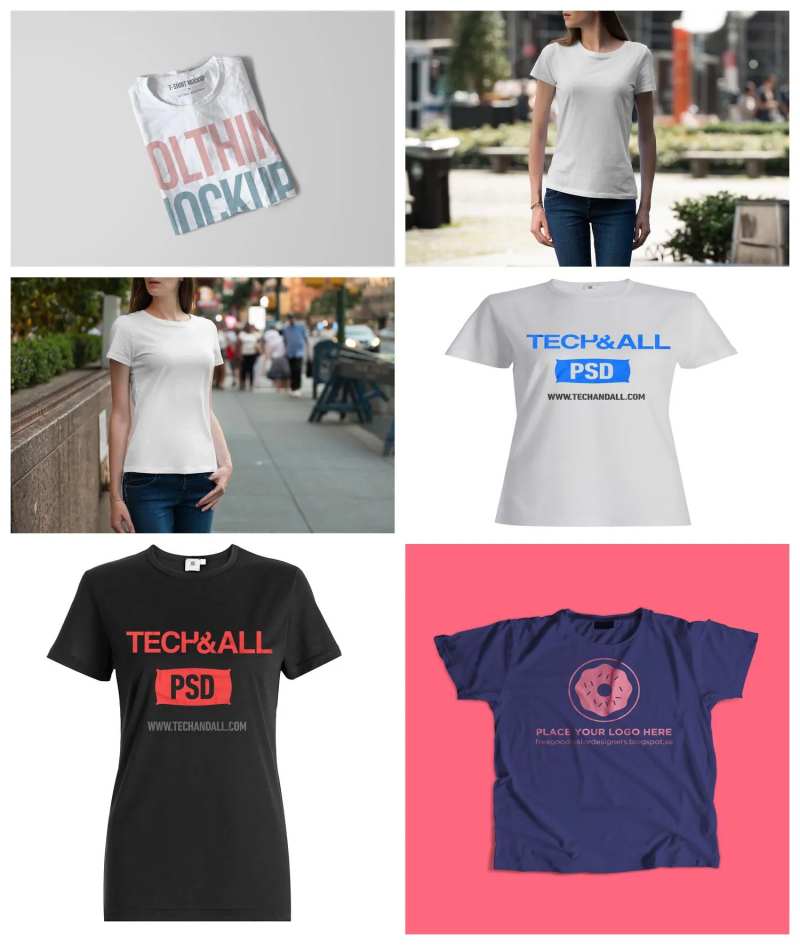 服饰短袖简约字母样机-采灵感-cailinggan.com