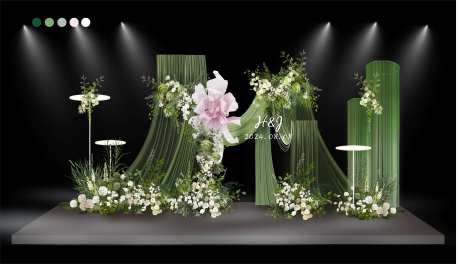 森系生机艺术感花艺绿植求婚婚礼迎宾背-采灵感-https://www.cailinggan.com/