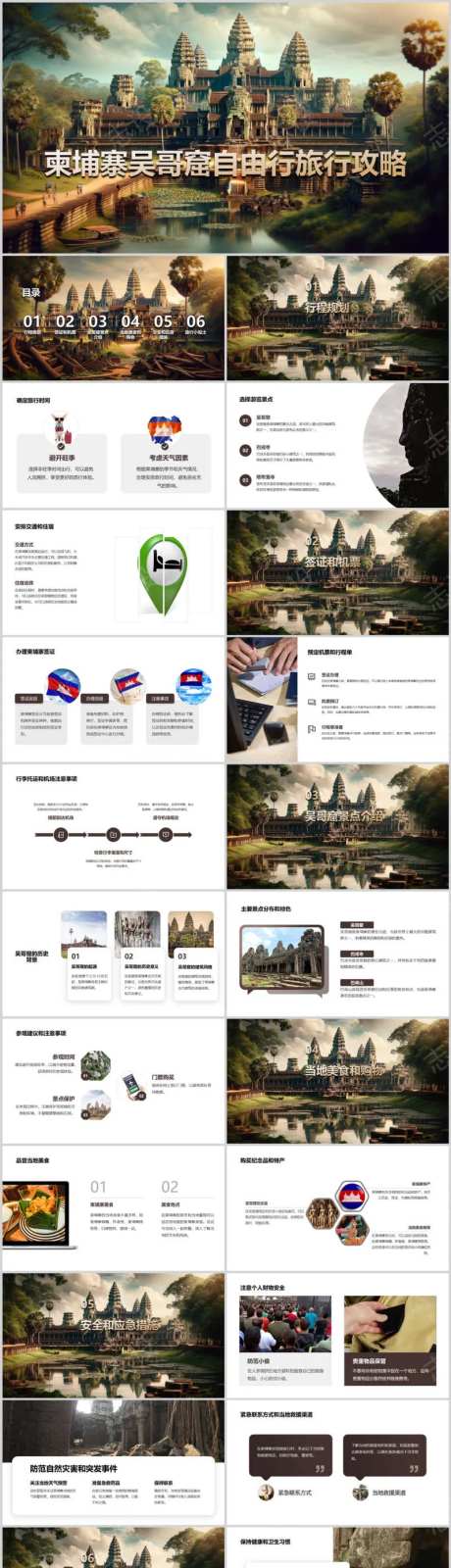 柬埔寨吴哥窟自由行旅行攻略PPT-采灵感-https://www.cailinggan.com/