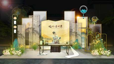 国潮中式古风美陈设计商场DP点 -采灵感-https://www.cailinggan.com/