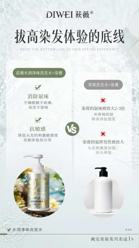 染发产品对比海报-采灵感-https://www.cailinggan.com/
