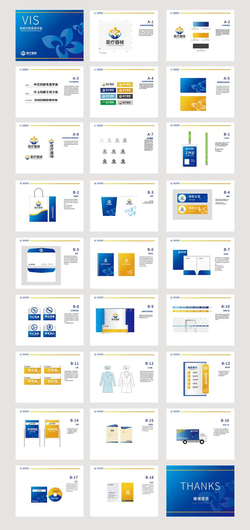 蓝色科技医疗VI系统                                                                                                                                                                                              -采灵感-cailinggan.com