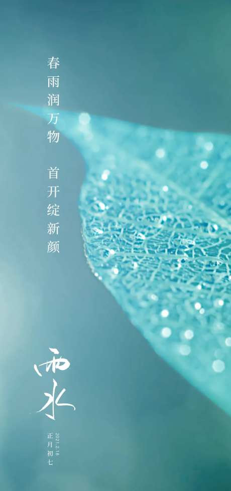 雨水节气海报-采灵感-cailinggan.com