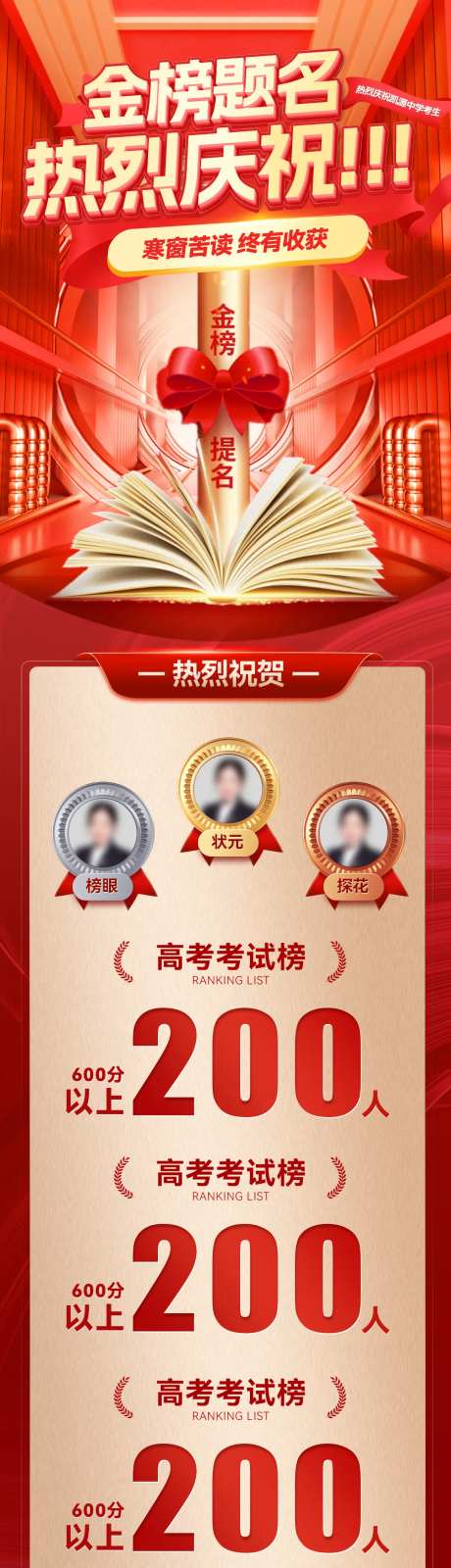 喜报战报捷报热销金榜题名热烈庆祝高考-采灵感-https://www.cailinggan.com/