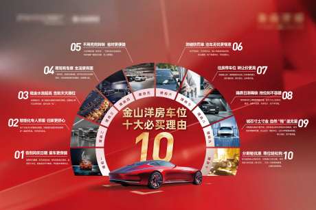 地产洋房10大理由车位海报-采灵感-https://www.cailinggan.com/