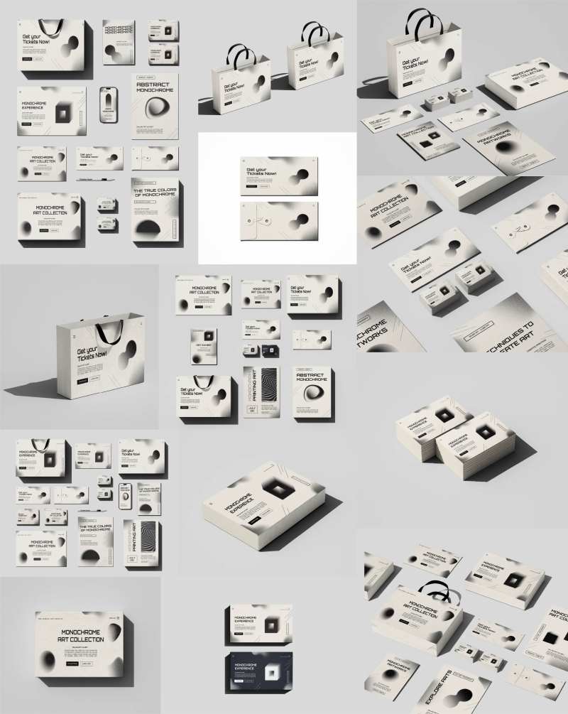 办公用品样机贴图设计-采灵感-cailinggan.com